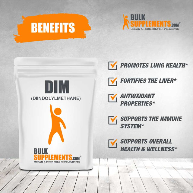 Bulksupplements.Com Diindolylmethane (DIM) Powder - Female Hormone Balance Supplement - Estrogen Balance for Women - DIM Supplement (500 Grams - 1.1 Lbs)