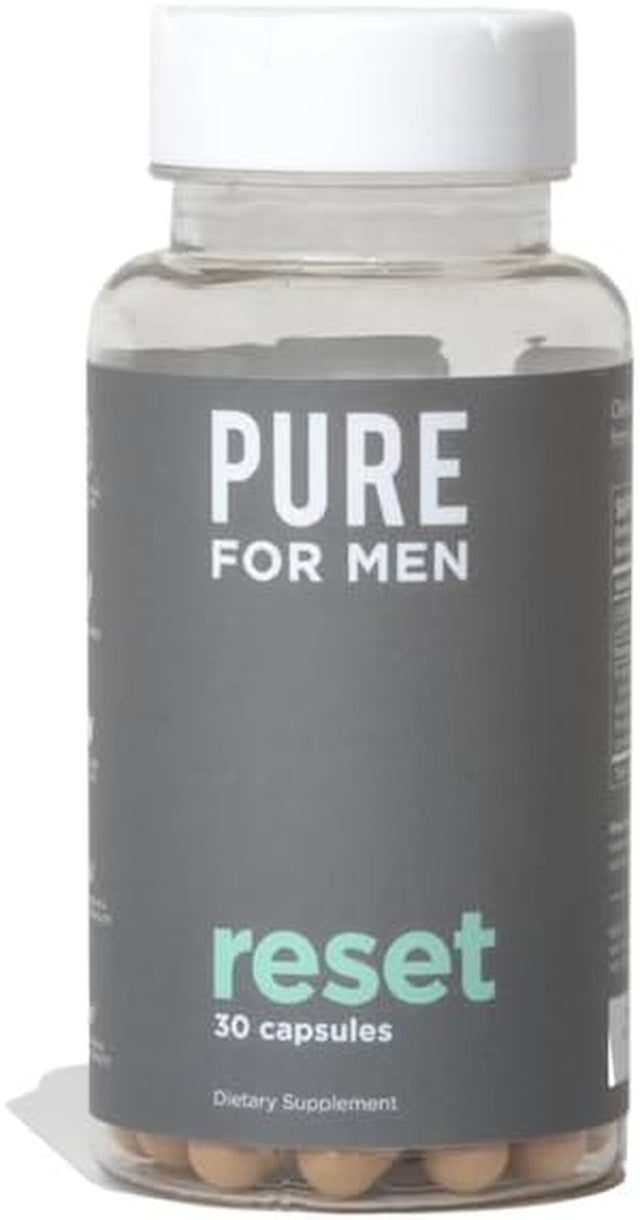 Pure for Men Detox Supplement, Reset | Promotes Digestive & Gut Health, Helps Remove Toxins & Supports Immune System, Colon Cleanse | 30 Capsules