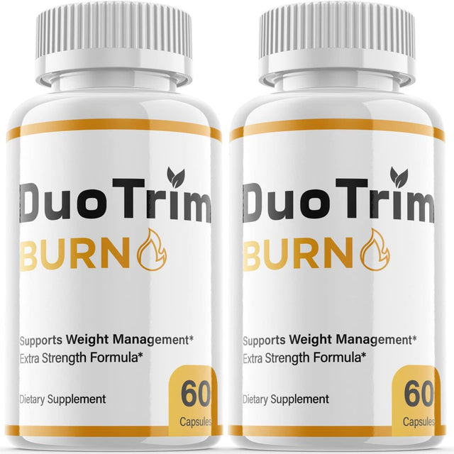 (2 Pack) Duo Trim Burn - Keto Weight Loss Formula - Energy & Focus Boosting Dietary Supplements for Weight Management & Metabolism - Advanced Fat Burn Raspberry Ketones Pills - 120 Capsules