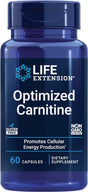 Life Extension Optimized Carnitine – L-Carnitine Supplement - Supports Heart, Brain Health& Exercise Recovery – Gluten-Free – Non-Gmo – 60 Capsules