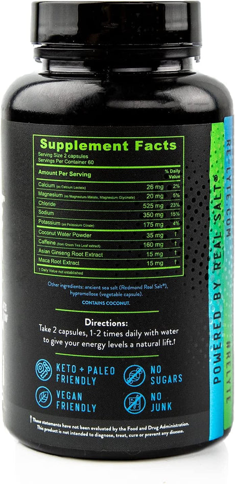 REDMOND Re-Lyte Energy Boost Capsules, 120 Count