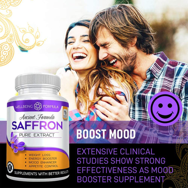 Pure Saffron Extract for Healthy Weight Loss-Natural Appetite Suppression Pills Booster Saffron Supplement -Hunger Suppressant for Women and Men-Saffron Capsules