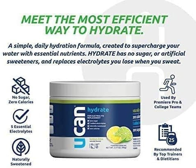 UCAN Lemon Lime, Berry, & Watermelon Hydrate Stick Pack Bundle - Great for Running, Training, Fitness, Cycling, Crossfit & More | Sugar-Free, Vegan, & Keto Friendly Energy Supplement