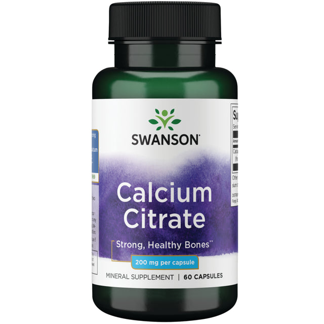 Swanson Calcium Citrate 200 Mg 60 Capsules