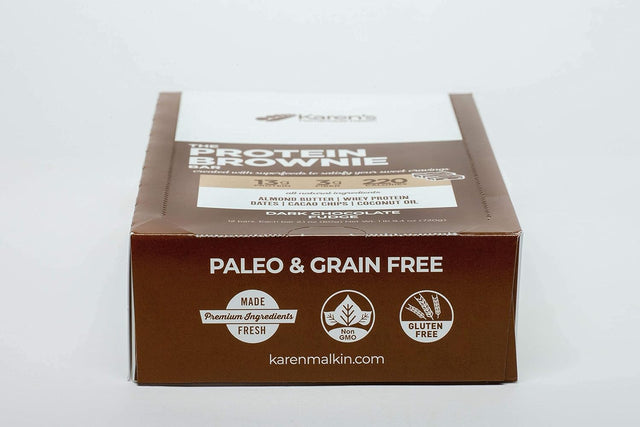 The Protein Brownie Bar 12 Bars per Box | Dark Chocolate Fudge | Gluten Free | NON-GMO | Paleo | 13G Protein | 2-Day Shipping.