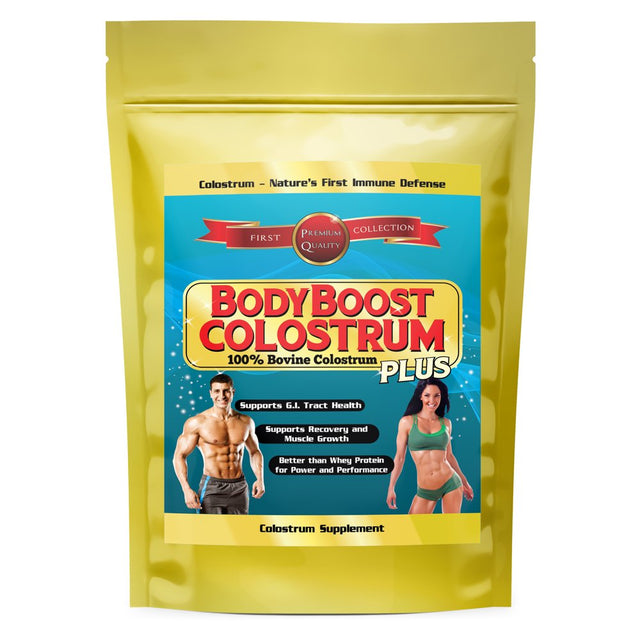 Body Boost Whole Colostrum Powder Supplement (2.2Lbs/1Kg) for Immune Boost and Gut Health