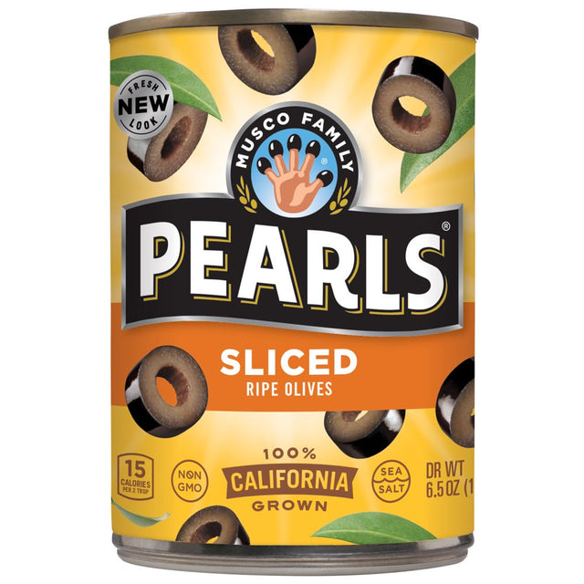 (4 Pack) Pearls California Ripe Olives, Sliced, 6.5 Oz