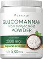 Carlyle Glucomannan Powder 12 Oz | Konjac Powder Supplement | Vegan & Vegetarian | Non-Gmo, Gluten Free