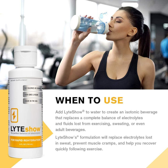 Lyteshow Electrolyte Drops Sugar-Free for Hydration and Immune Support - 40 Servings - Keto Friendly - Zinc and Magnesium for Rapid Rehydration, Workout, Muscle Recovery and Energy - Vegan