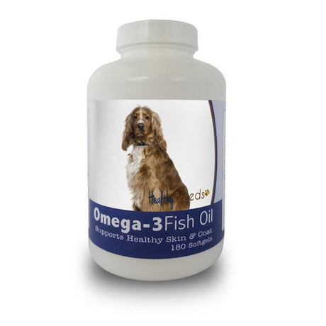 Healthy Breeds 840235141389 English Cocker Spaniel Omega-3 Fish Oil Softgels, 180 Count