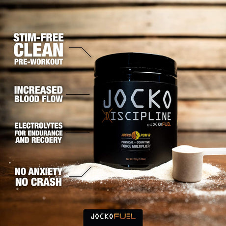 Jocko Fuel Pre Workout Powder (POM'R) | Preworkout Energy Powder Drink | Pre Workout for Men & Women | Keto, Vitamin C, Sugar Free Blend to Support Muscle Pump, Endurance & Recovery - 30 Servings