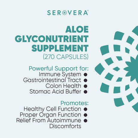 Serovera AMP 500-Immune Support Supplement for Colon Health-Immune System Modulator with L-Glutamine-270 Veggie Caps-Gluten Free- up to 3 Months Supply