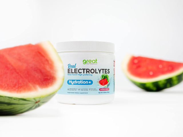 Electrolytes Powder Hydration | Real Food High Potency | Watermelon 30 Servings | High Potency Electrolyte Powder | Hydration Drink Mix | Electrolyte Supplement with Potassium Magnesium Calcium