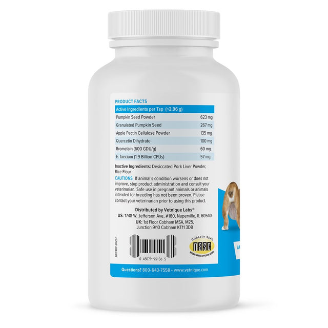 Glandex Dog Digestive & Fiber Supplement for Anal Glands with Pumpkin, Digestive Enzymes & Probiotics - Boot the Scoot 4.0 Oz Pork Liver by Vetnique