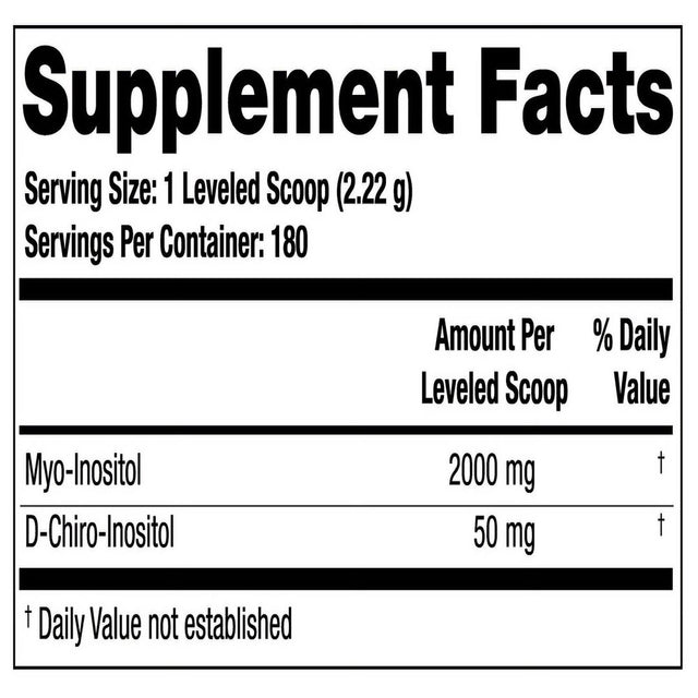 Theralogix Ovasitol Inositol Powder - 180 Servings - Myo-Inositol D-Chiro Inositol for Hormone Balance Ovarian Function Support* - NSF Certified