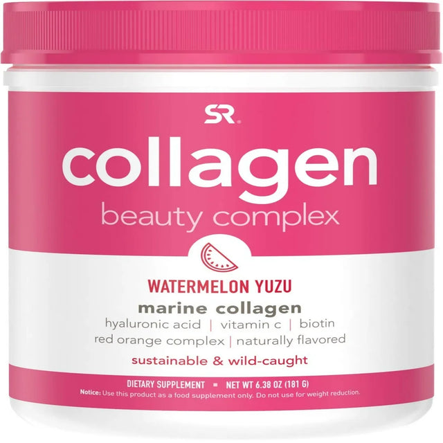 Sports Research Collagen Beauty Complex, Marine Collagen, Watermelon Yuzu, 6.38 Oz (181 G)