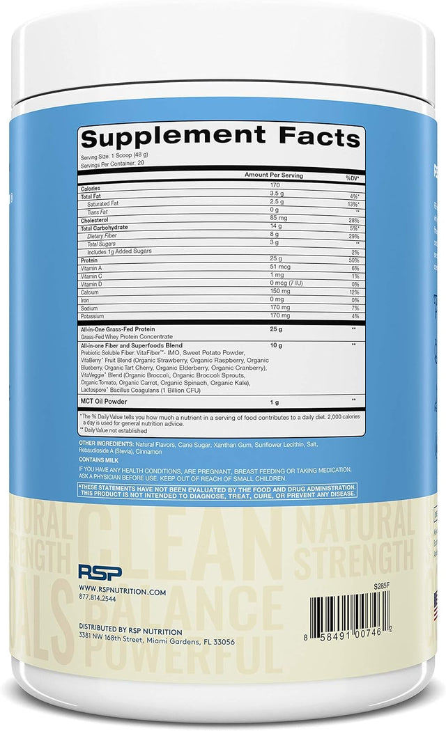 RSP NUTRITION Aminolean Pre Workout Energy (Blue Raspberry 30 Servings) with Truefit Protein Powder (Vanilla 2 LB)