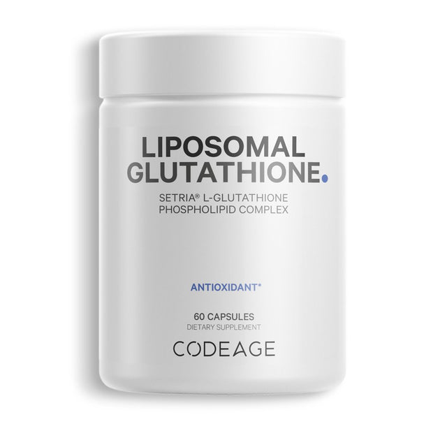 Codeage Liposomal Glutathione, Setria® L Glutathione Capsules, Phospholipid Complex, Vegan, Non-Gmo, 60 Ct