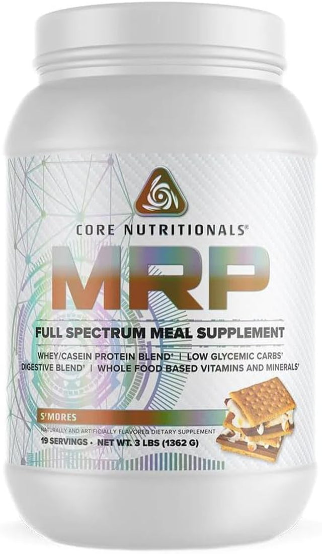 Core Nutritionals Platinum MRP Full Spectrum Meal Replacement, Sustained Release for All Day Amino Acid Support, 27G Protein, 20 Servings (S'Mores)