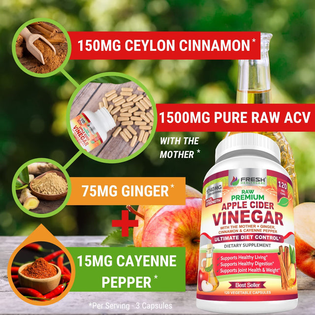 FRESH HEALTHCARE Apple Cider Vinegar and Natural Vitamin C - Bundle