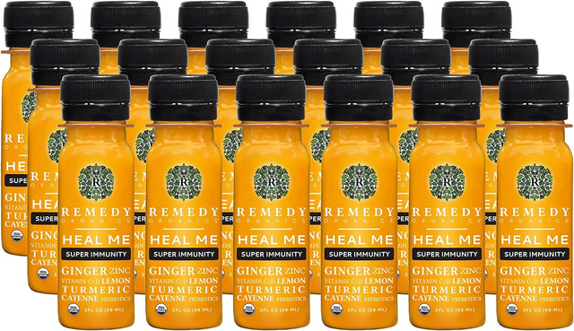 Remedy Organics Immunity plus Shot, Heal Me 18-Pack | Boost Energy, Brain Function, Detoxification, and Metabolism | Certified-Organic Ingredients