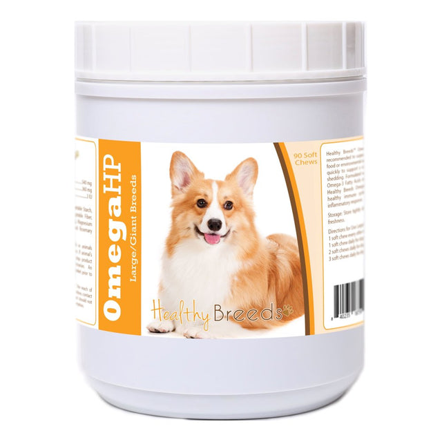 Healthy Breeds Pembroke Welsh Corgi Omega HP Fatty Acid Skin and Coat Support Soft Chews