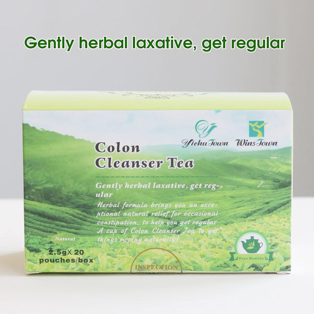 Wins Town Colon Cleanser Tea, Herbal Laxative Tea, Relieve Constipation and Body Detox, Supports Healthy Gut and Digestion, 20 Tea Bags