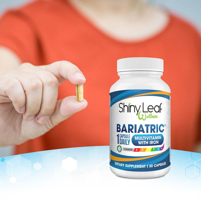 Shiny Leaf Bariatric Vitamins with Iron Once-A-Day 30 Capsules for Post Weight Loss Surgery, Sleeve, Mini Gastric Bypass Surgeries for Men and Women