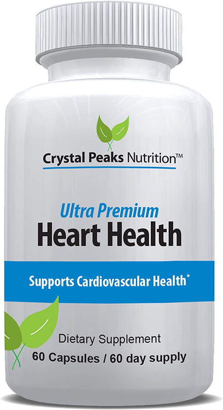 Heart Health Supplement with Vitamin K2 (Mk-7) + D3 - Lower Blood Pressure & Cholesterol & Cleanse Arteries of Plaque - Supports Cardiovascular Health & Improved Circulation (60 Capsules)