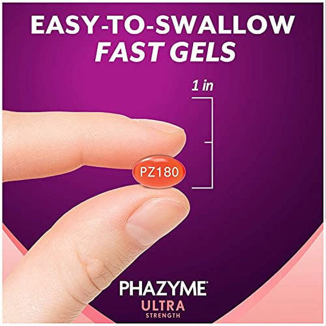 Phazyme Ultra Strength Gas & Bloating Relief, Works in Minutes, 48 Fast Gels