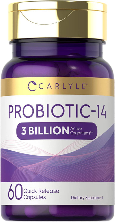 Probiotic for Women & Men | 3 Billion CFU | 60 Capsules | by Carlyle