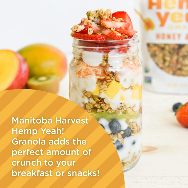 Manitoba Harvest Hemp Yeah! Granola, Honey & Oats, 10Oz, with 14 G of Protein, 3.5 G Omegas 3 & 6, 4 G of Fiber and Less than 10 G Sugar per Serving, Organic, Non-Gmo, (Pack of 6) Packaging May Vary