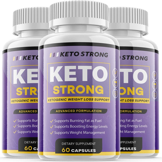 (3 Pack) Keto Strong - Keto Diet Pills - Max Strength - Natural Ketogenic Fat Burner - Advanced Weight Loss & Appetite Suppressant – Diet Pill Boost Energy & Metabolism