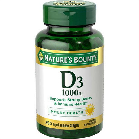 3 Pack - Nature'S Bounty Vitamin D3 1000 IU Softgels, 350 Each