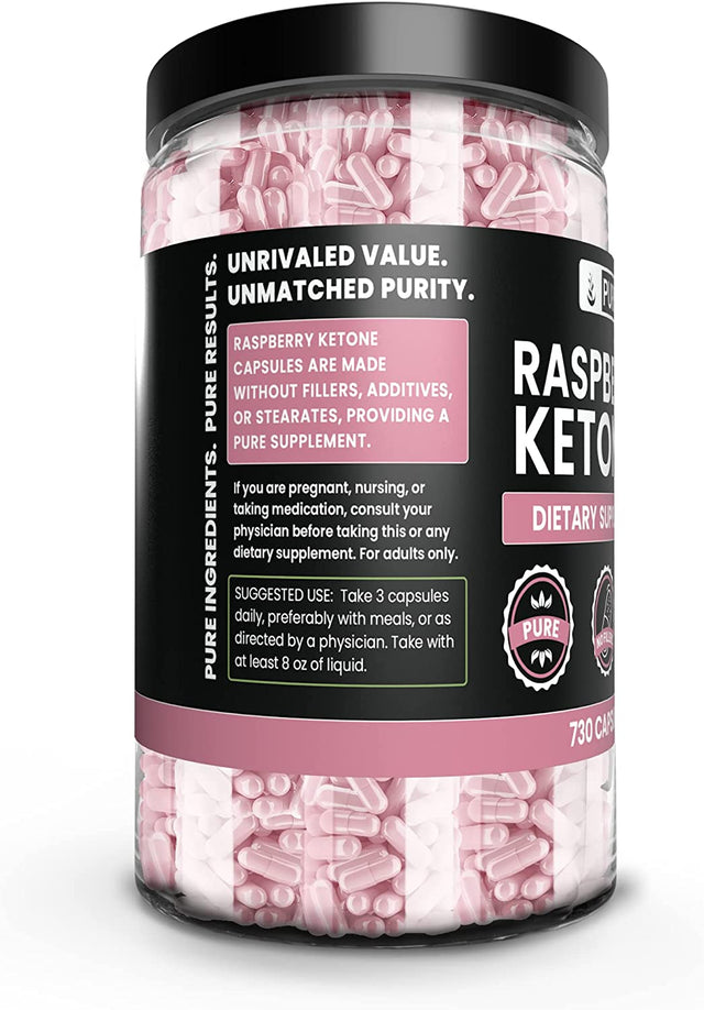 Pure Original Ingredients Raspberry Ketone (730 Capsules) No Magnesium or Rice Fillers, Always Pure, Lab Verified