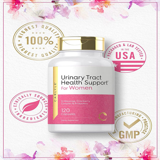 Urinary Tract Health for Women | 120 Capsules | Relief for Women | with D-Mannose, Cranberry Complex & Probiotics | Non-Gmo, Gluten Free | by Carlyle