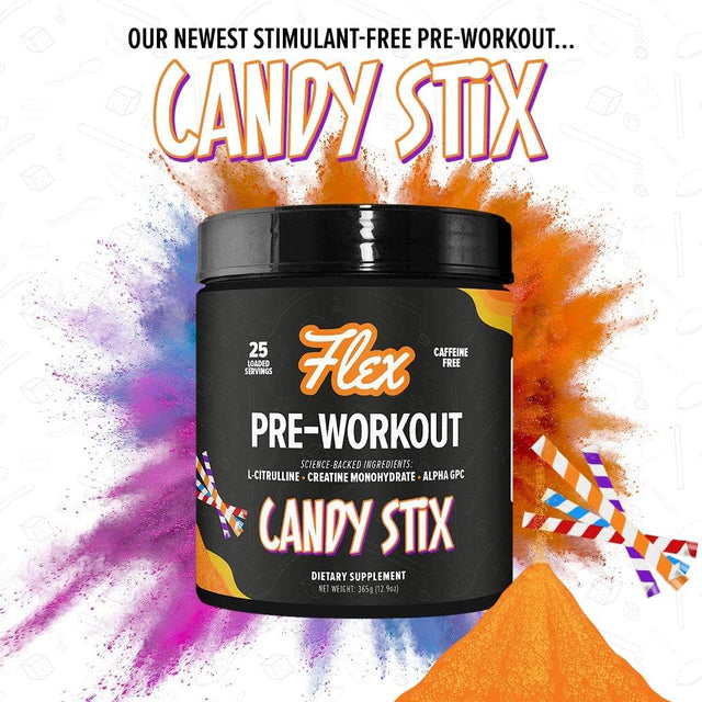 Pre Workout Nootropic Supplement Powder - Candy Stix | Enhance Focus, Boost Concentration & Memory | Stimulant-Free, Caffeine-Free, Calorie-Free, Keto-Friendly | 25 Servings