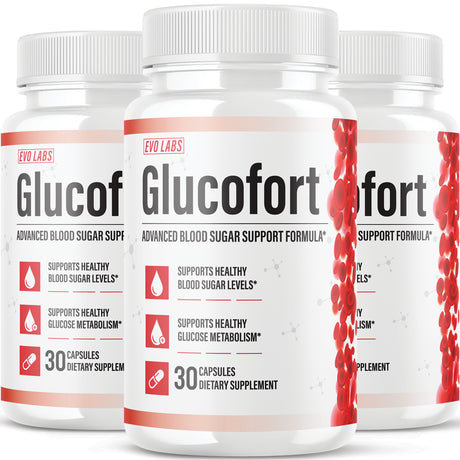 Glucofort Advanced Blood Sugar Support Formula Health & Wellness Dietary Supplement - 90 Ct (3 Bottles)