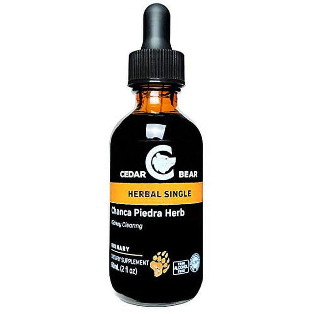 Cedar Bear Chanca Piedra - a Liquid Herbal Supplement That Helps Clear Gallbladder and Kidneys, Supports Hepatic, Cardiovascular, Respiratory and Digestion 2 Fl Oz / 60 Ml