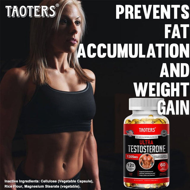 TAOTERS Natural Testosterone Booster - Increase Energy, Improve Muscle Strength & Growth