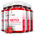 (5 Pack) Refit Keto ACV Gummies - Supplement for Weight Loss - Energy & Focus Boosting Dietary Supplements for Weight Management & Metabolism - Fat Burn - 300 Gummies