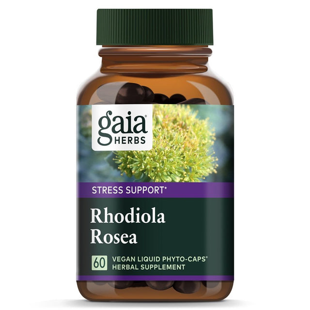 Gaia Herbs Single Herbs Rhodiola Rosea -- 60 Vegan Liquid Phyto-Caps