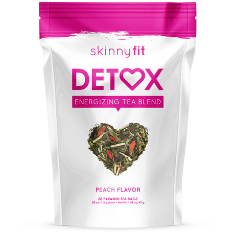 Skinnyfit Detox Tea with Detox Bottle Bundle, All Natural, Laxative-Free Cleanse, Bpa-Free, 28 Day Supply