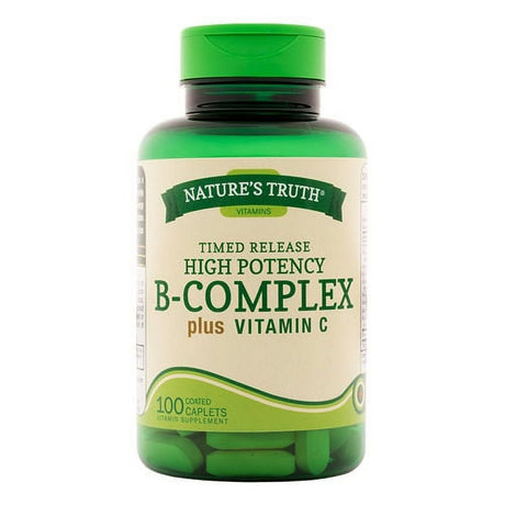 Natures Truth B-Complex plus Vitamin C Time Released Capltes, 100 Ea