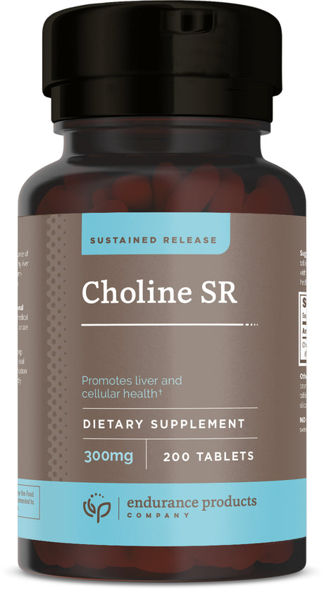 Choline Bitartrate Sustained Release - 300Mg 200 Tablet - Promotes Brain Health, Mental Focus & Memory - Prenatal Supplement for Development & Growth - 100% Vegan & Non-Gmo – Endurance Products Co.