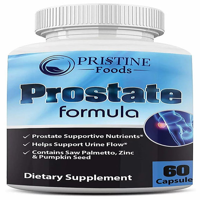 Pristine Foods Prostate Support Supplement - Improves Urinary Health, Bladder Discomfort, Reduce Nighttime Urination, Promote Sleep - 60 Capsules