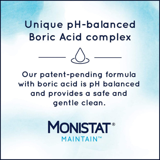 Monistat Boric Acid Feminine Cleanser, Fragrance Free Feminine Wash, 10 Fl Oz, 1 Pack