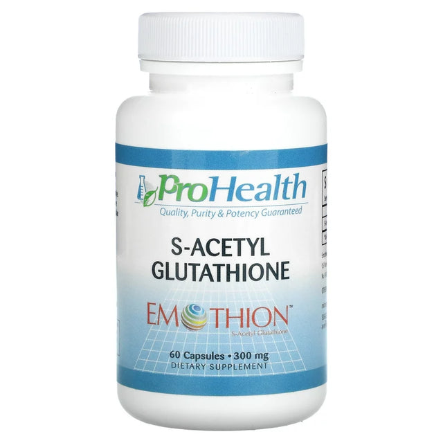 Prohealth Longevity Emothion, S-Acetyl Glutathione, 300 Mg, 60 Capsules