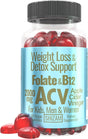 Weight Loss Detox Gummies. for Kids & Women W/Beet Root & 2000Mg ACV Apple Cider Vinegar Gummies with Mother, B12 & B9 Vitamin-480Mcg Folic Acid