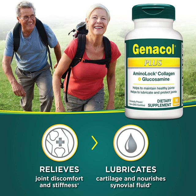 Genacol plus Joint Support Supplements with Glucosamine & Collagen | Lubricate, Protects and Maintain Healthy Joints. (90 Capsules)